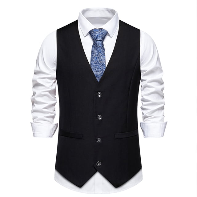 LOVZFMLL Tank Tops for Men Solid Fashion Retro Have Pockets Button-neck Tanks Blouse