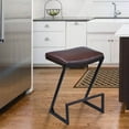 thumbnail image 5 of Armen Living Atlantis 30" Bar Height Barstool in Auburn Bay finish with Brown Pu -, 5 of 5