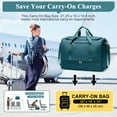 thumbnail image 4 of SYCNB Large Travel Duffel Bag, Weekender Overnight Bag for Women, Gym Tote Bag with Shoe Compartment, Carry-On Weekend Bag for Women with Wet Pocket for Travel Business, Peacock Blue, 4 of 7