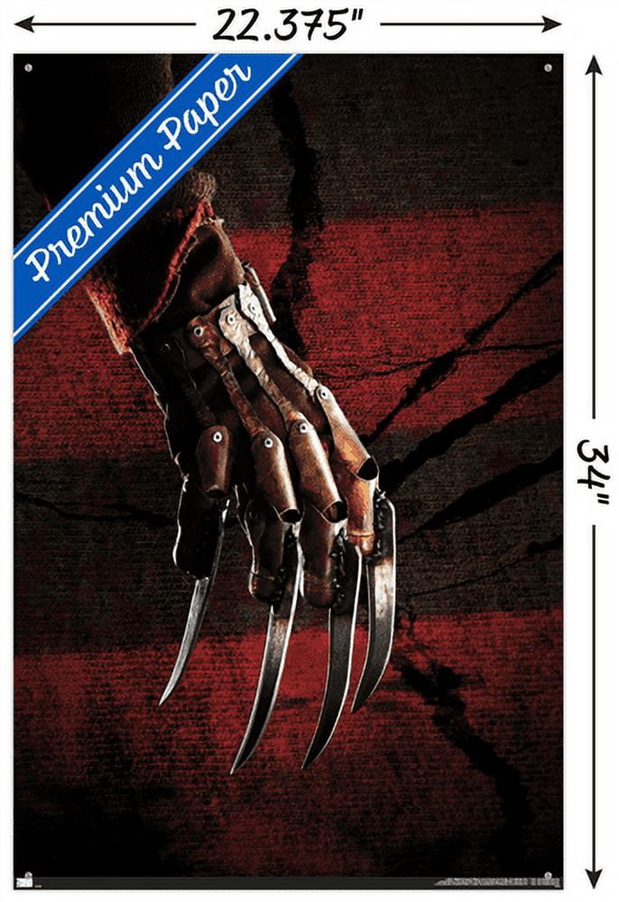 A Nightmare on Elm Street - Hand Stripes Wall Poster with Pushpins, 22.375" x 34"