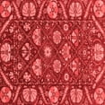 thumbnail image 1 of Ahgly Company Machine Washable Indoor Square Abstract Red Modern Area Rugs, 7' Square, 1 of 4