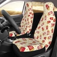 thumbnail image 2 of Honeii Cartoon Popcorn Print Car Seat Covers 2 Pieces, Full Set Universal Seat Covers for Cars, Waterproof Auto Seat Protectors, 2 of 7