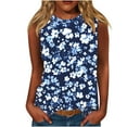 thumbnail image 2 of Women Summer Tops Womens Sleeveless Tops Cotton Womens Tops Dressy Floral Tops for Women Summer Tshirts Shirts for Women Plus Size, 2 of 4