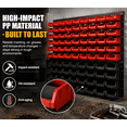 thumbnail image 2 of Nnovaroom 90-Piece Wall Mounted Storage Bins, Plastic Tool Organizer for Small Hardware Parts, Stackable & Mountable Garage System, 2 of 8