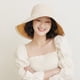 thumbnail image 4 of Sombrero de ala ancha para mujer, sombrero para el sol de algodón, plegable, reversible, con borde con cable, protección UV, verano, playa, viaje, jardín, 4 of 5