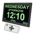 2025 Digital Calendar Alarm Day Clock 14.1 Inch 4 Colors 5 Alarms