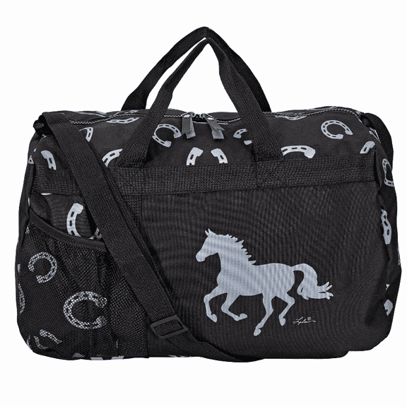 AWST Intil "Lila" Galloping Horse Grey Tavel Duffle Bag 63-GG633-GR
