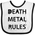 thumbnail image 3 of Inktastic Death Metal Rules White T-shirt Boys or Girls Baby Bib, 3 of 4
