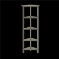 thumbnail image 1 of NewRidge Home Goods 5020-166 4-Tier Corner Wooden Bookcase, Washed Grey, 1 of 1
