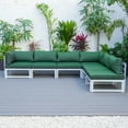 thumbnail image 3 of HomeStock Art Deco Dreams 6-Piece Patio Sectional Weathered Grey Aluminum With Cushions, 3 of 5
