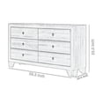 thumbnail image 3 of Benjara 6 Drawer Wooden Dresser with Round Knobs and Tapered Legs, Brown, 3 of 3