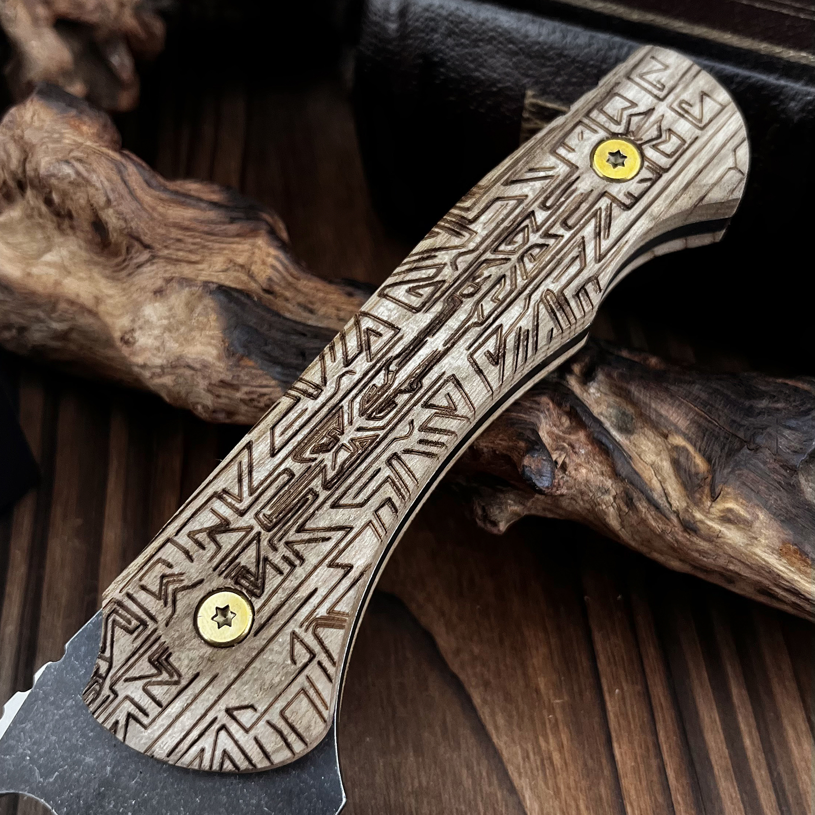 Multipurpose Fixed Blade Utility Knife - 8Cr13Mov Steel Blade with Engraved G10 Handle, Sheath for Home, Office & Light Outdoor Tasks