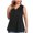 Black, variant on Plus Size Tank Tops for Women Floral Print Sleeveless BaBydoll Vest Shirts Loose Fit V Neck Pleated Blouse Tee