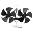 thumbnail image 4 of veasfak Fans Fireplace Fan Home Heating Log Burner Wide Temperature Range Wood Thermal 5 Blade, 4 of 9
