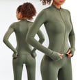 thumbnail image 3 of Conjunto deportivo de Yoga para mujer, chándal suave y transpirable de cintura alta, ropa deportiva para gimnasio, 2 o 3 piezas, 3 of 5