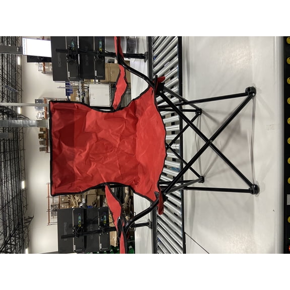 TREK OUTDOOR LIVING SOLUTIONS HEAVY DUTY FOLDABLE CAMPING CHAIR - RED
