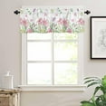 thumbnail image 3 of Summer Kitchen Curtain Valance Living Room Valance for Windows Spring Watercolor Butterfly Pink Flowers Valance Curtains Short Rod Pocket Window Valance for Bedroom, 54"x18", 3 of 6