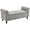 Light Gray, variant on Double Size Bedroom Benches HOMCOM 50" Storage Ottoman Bench, Upholstered End of Bed Bench with Rolled Arms, Wood Legs, Button Tufted Storage Bench with Safety Hinges for Living Room, Entryway, Bedro