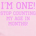 thumbnail image 2 of CafePress - Im One Stop Counting My Age In Months Body Suit - Baby Light Bodysuit, Size Newborn - 24 Months, 2 of 4