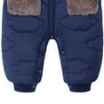 thumbnail image 7 of CAICJ98 Outerwear Romper Coat Warm Infant Baby Jacket Snowsuit Boys Girls Hooded Jumpsuit Winter Jacket for Toddler Boys Girls (Navy,6-10 Months), 7 of 7