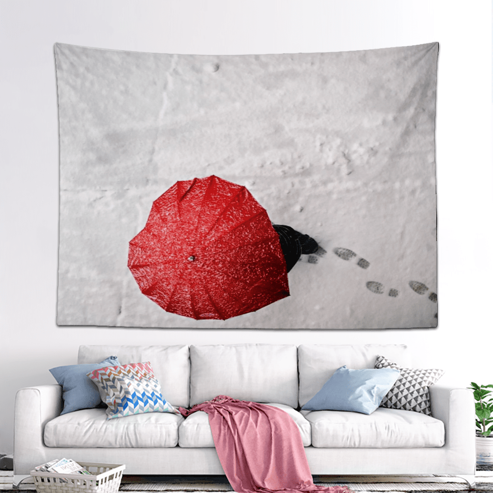 Bextsrack Valentine's Day Decor Tapestry Love Shape Print Wall Art