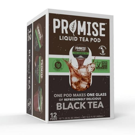 Promise Tea by Java House - Cold-Brewed Tea Concentrate Pods - Ethically Sourced Tea Leaves - Black Tea - Pack of 12