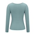 thumbnail image 7 of Built In Bra T Shirt for Womens Padded Long Sleeve Tops Active Blouses Soft Pajama Casual Shirts for Workout plus Size Thermal Tops for Women Thumb Holes Men Long Men Thermals Top and Bottom, 7 of 7