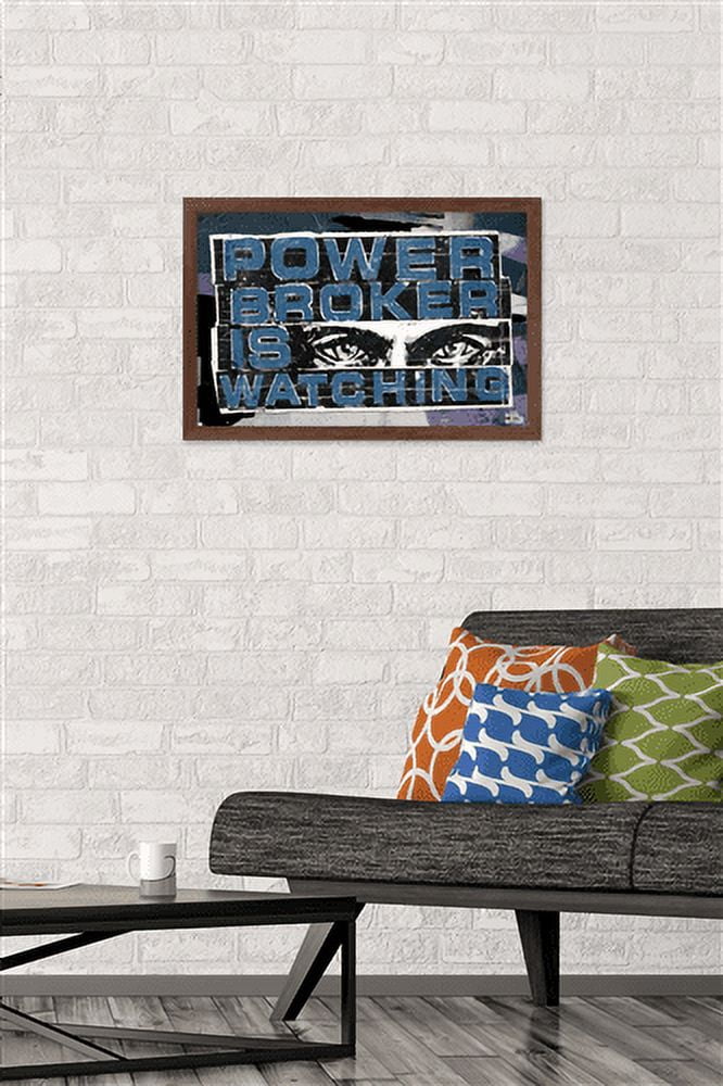 Marvel Falcon and Winter Soldier - Power Broker Watching 1 Wall Poster, 14.725" x 22.375", Framed