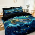 thumbnail image 6 of Sea Turtle Comforter Set 8 Pieces Sea Turtle Bed in a Bag 100% Soft Microfiber Ocean Comforter Set for Bedroom Marine Life Bedding Comforter Set for Girls Boys Ocean Beach Theme Coastal Bedding Set, 6 of 12