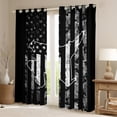 thumbnail image 2 of Homewish Abstract Aircraft Curtains Pack of 2 (42x84 Each) for Teens Boys Girls,USA Flag Curtains Blackout,Retro Camo Camouflage Bedroom Curtains,Super Cozy Room Decor, 2 of 6