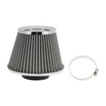 thumbnail image 1 of Filtro de Aire de Motor Único Bargains 76mm de Alto Flujo Cabeza de Hongo Clamp-On Filtro de Entrada de Aire Frío de Parte Superior Cerrada Limpiador de Aire Frío 1 abrazadera Tono Plateado, 1 of 1