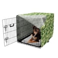 thumbnail image 2 of Vegetable Dog Crate Cover, Repeating Healthy Food Graphic with Organic Broccoli Pattern, Easy to Use Pet Kennel Cover Small Dogs Puppies Kittens, 7 Sizes, Green Pale Green, by Ambesonne, 2 of 6