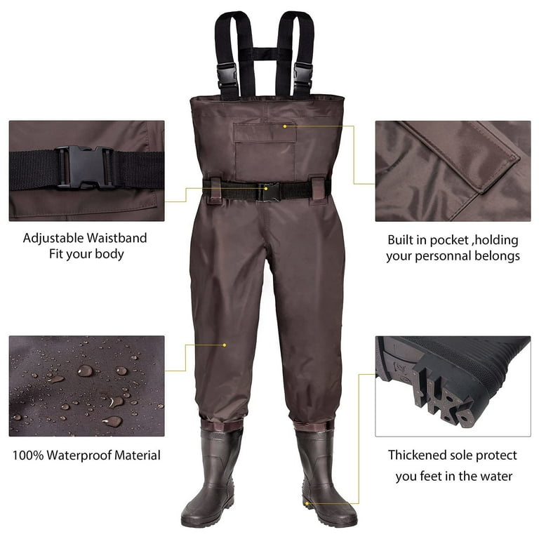 Amdohai Waterproof PVC Fishing Waders Hip Boots for Men Women Fishing  Farming 