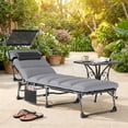 thumbnail image 2 of Outsunny Lounge Chair Outdoor, Folding Chaise Lounge with Adjustable Back, 2 of 10