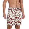 thumbnail image 2 of Wukai Mushroom Men’s Short Pajama Pants With Pockets Soft Sleep Pj Shorts for Men-3X-Large, 2 of 6