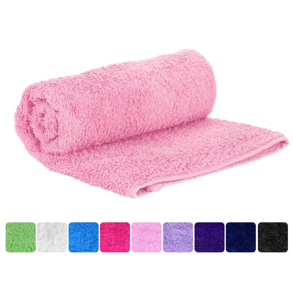 Puffy Cotton Premium Natural Soft Cotton Hand Towel for Bath Hotel Spa Set of 6 Pack - Pink