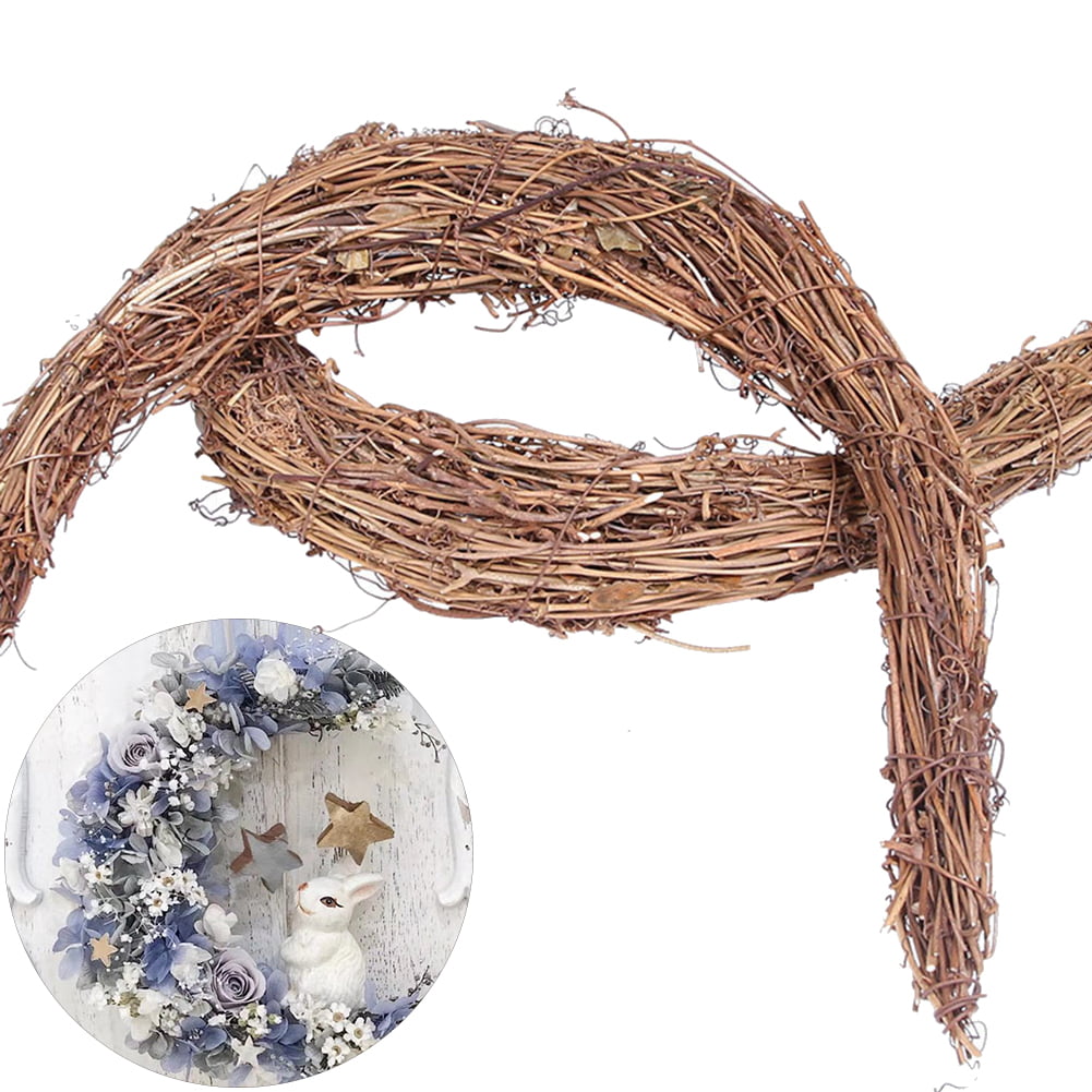 1pcs Easter Natural Dry Branches Rattan Wreath Easter Party Decoration DIY 