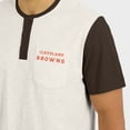 thumbnail image 6 of Men's Darius Rucker Collection by Fanatics Cream Cleveland Browns Henley Colorblock Slub Pocket T-Shirt, 6 of 6