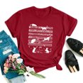thumbnail image 3 of T-Shirt pour Femmes T-Shirt Imprimé à Manches Courtes Col Rond Décontracté pour Femmes, 3 of 3
