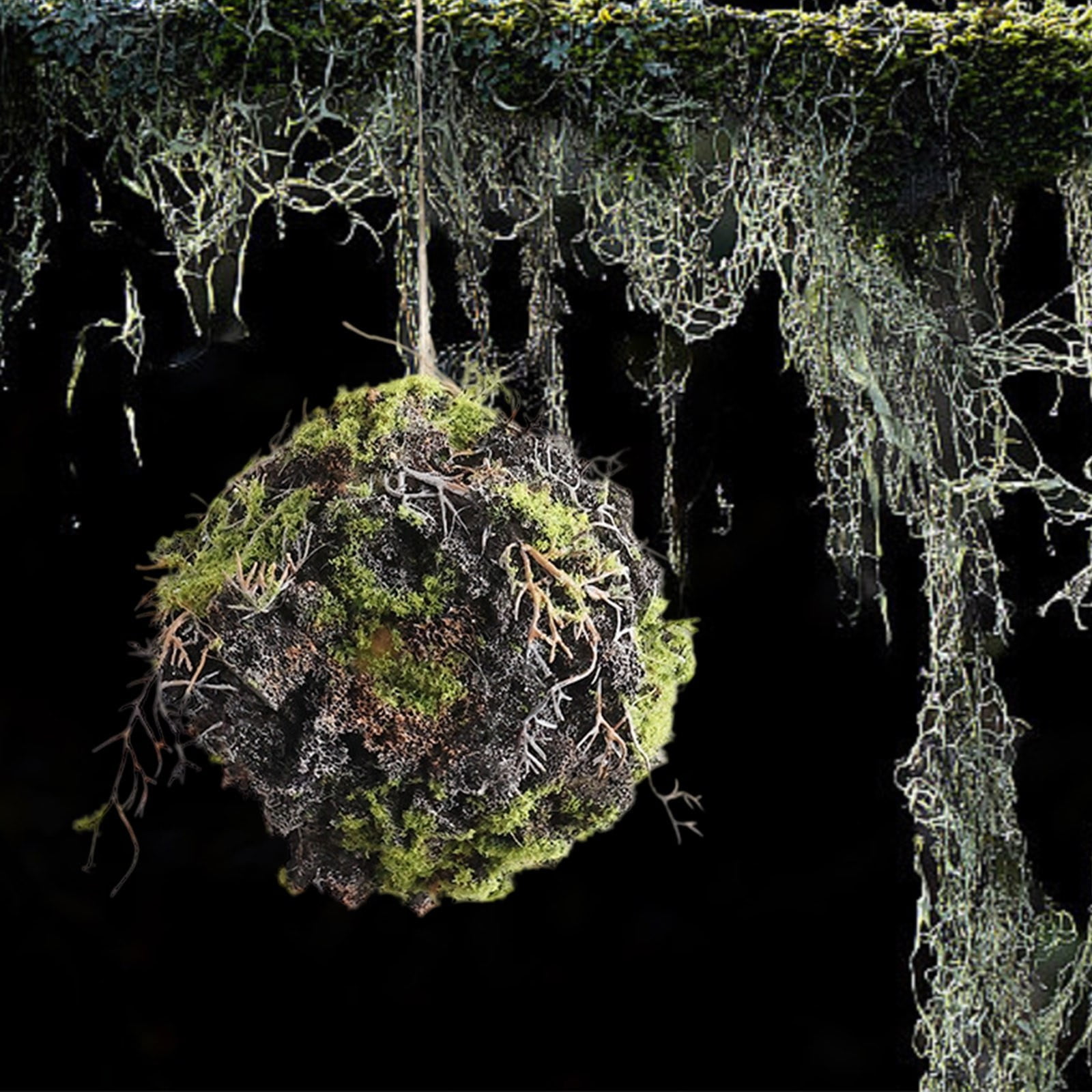 5.9 Inch Artificial Moss Topiary Balls, Large Handmade Brownery Balls for Outdoor Decor, Garden, Patio, Wedding Centerpieces, and Indoor Home Party Displays
