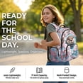 thumbnail image 4 of Yspwyqan Kids Backpack Set for Middle School, Otter Cherry Blossom Backpack Set for Kids Girls, 600D Lightweight Large Capacity Laptop Bags for Elementary, 4 of 7