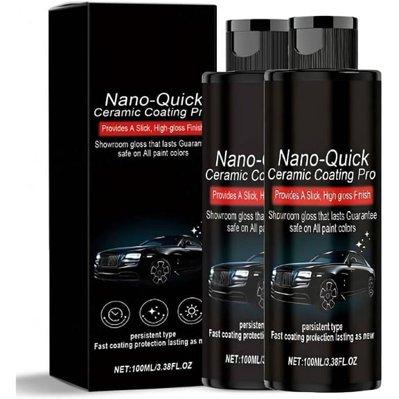 Ceramic Coating for Car, Nano Quick Coat Spray 100ml, 2pc