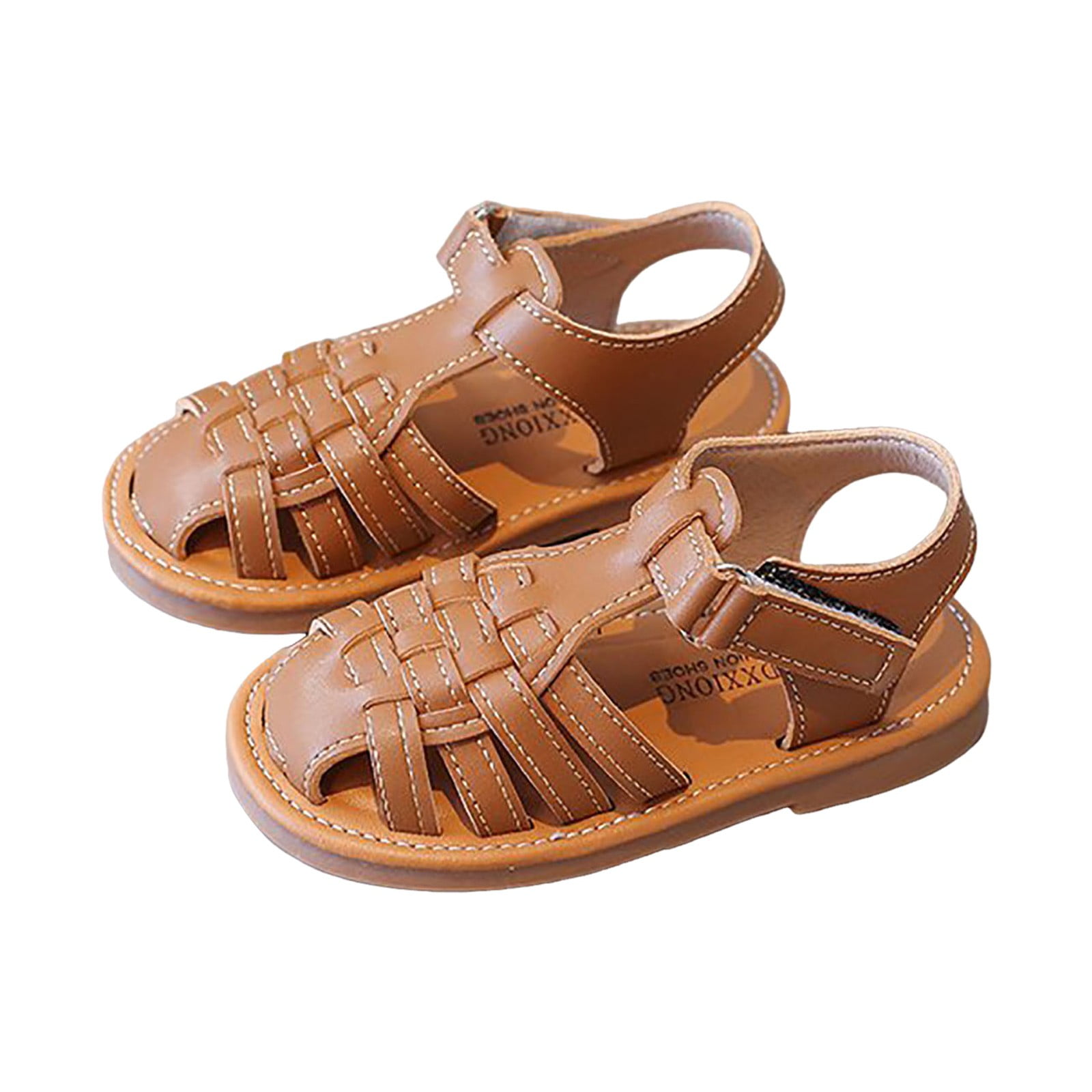 ♡bebe♡　0226 2DXuixsh Toddler Sandals Pu Leather Soft Close Toe Summer