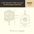 thumbnail image 6 of Lodge Blacklock 12 Inch Triple Seasoned Cast Iron Grill Pan - Lightweight Design - Natural, Non Stick Pans - Cast Iron Square Grill Pan - Lasts 100 Years, 6 of 6