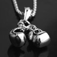 thumbnail image 5 of QQTDFG New Stainless Steel Chain Boxing Glove Pendant Rocky Necklace Silver/Gold/Black-Silver, 5 of 7