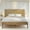 Queen - Oak, variant on Acacia Haven Queen Size Bed Frame and Headboard Solid Wood Platform Bed, Queen Bed Frame 800 lbs Capacity, Scandinavian Signature Wood Bed Compatible with All Mattresses, Non-Slip and Noise-Free, Oak