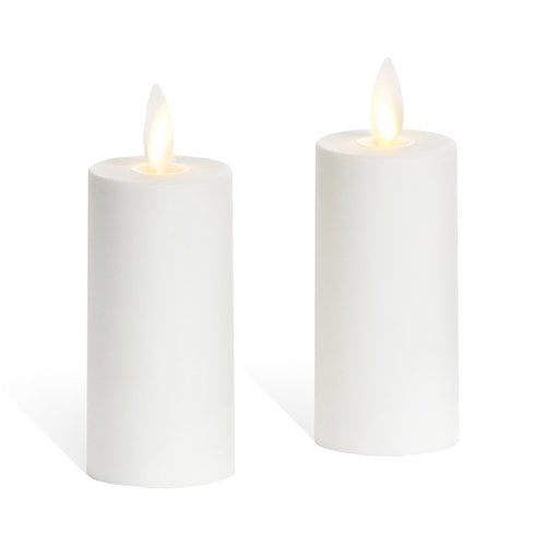 Luminara Battery Operated 4.12" White Flameless Candle