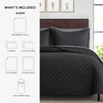 thumbnail image 3 of Mainstays All in One Lightweight Quilt Set and Sheet Set, 7 Piece, Queen, Black, 3 of 17
