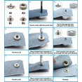 thumbnail image 3 of 12 Set Leather Snap Fasteners Kit, 15mm Metal Snap Buttons Kit Press Studs with 4 Install Tools, Rivets and Snaps for Clothing, Jeans, Jackets, Bracelets, Bags (Black), 3 of 5