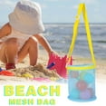 thumbnail image 7 of Extra Large Beach Bag with Zipper Sand Proof Mesh Tote for Shell Collecting Vacation Essentials Adjustable Strap Kids & Adults, 7 of 7